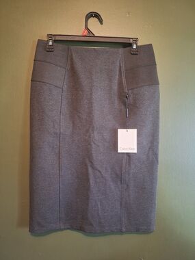 Calvin Klein Charcoal Gray Pencil Skirt